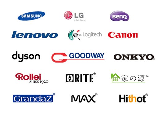 品牌專線:SAMSUNG、LG、BenQ、lenovo、Logitech、Canon、dyson、GOODWAY、ONKYO、Rollei、ORITE、家の源、GrandaZ、MAX、Hithot